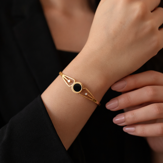 Black Accent Anti-Tarnish Bracelet