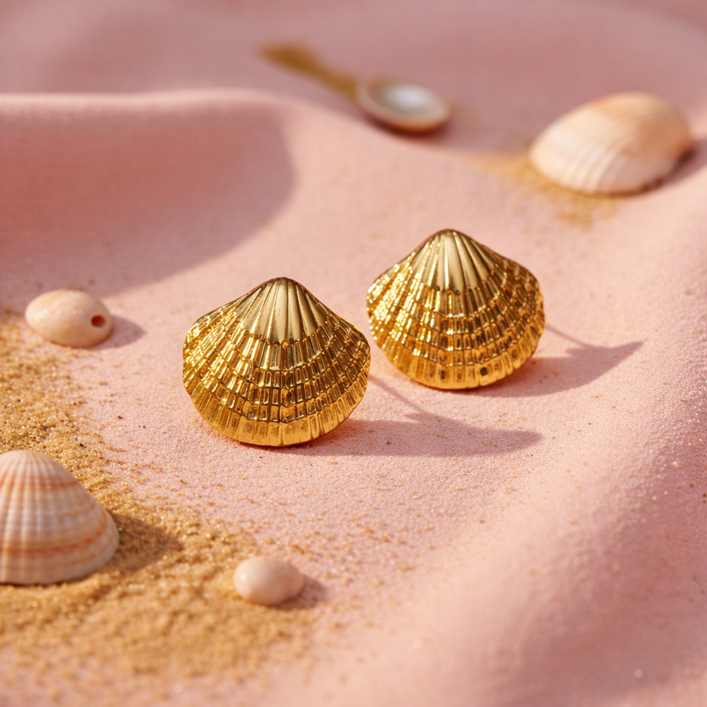 Coastal Shell Anti-Tarnish Studs