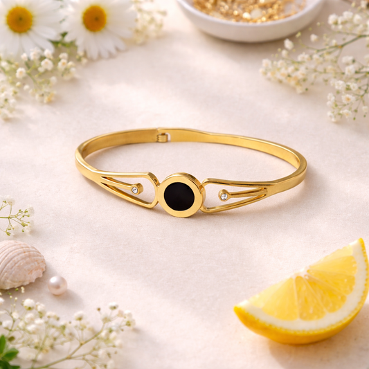 Black Accent Anti-Tarnish Bracelet