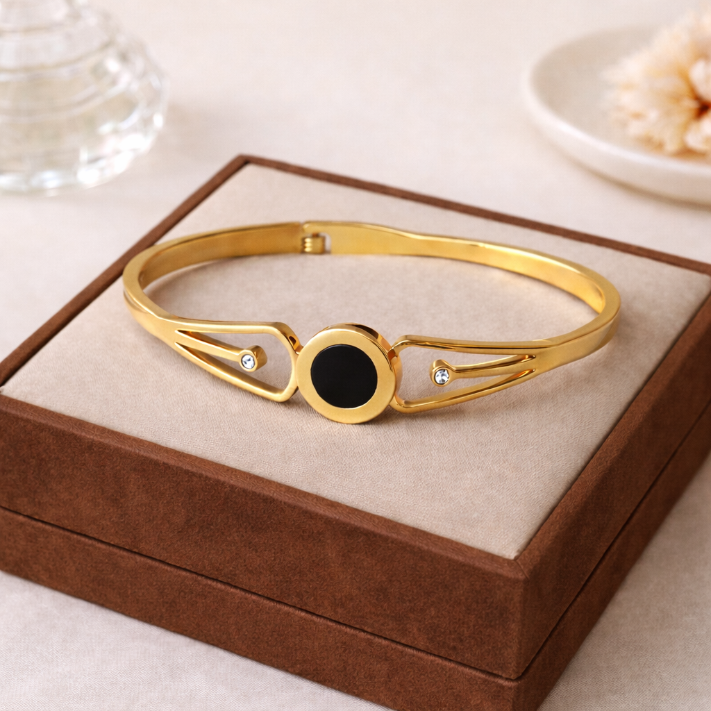 Black Accent Anti-Tarnish Bracelet