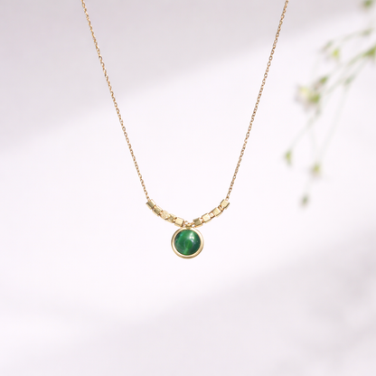 Emerald Glow Anti-Tarnish Necklace