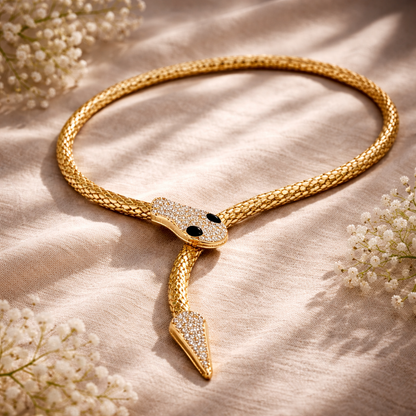 Serpent Luxe Anti-Tarnish Statement Necklace