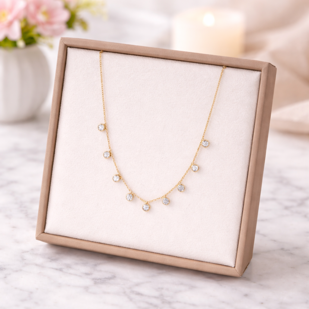 Celeste Sparkle Anti-Tarnish Multi-Stone Necklace