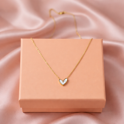 Pure White Heart Anti-Tarnish Necklace