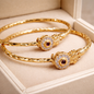 Classic Ruby Crystal Designer Bangle Set