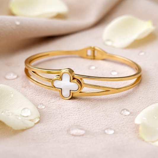 Clover Motif Designer Kada Bracelet