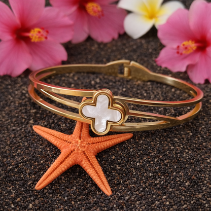 Clover Motif Designer Kada Bracelet