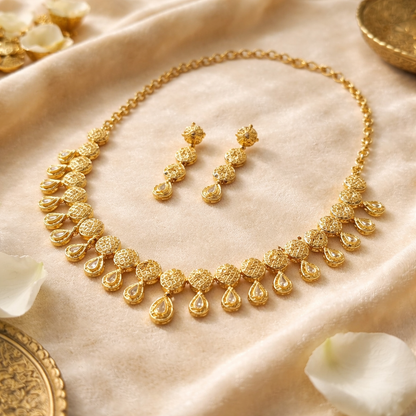 Turkish Inspired Drop Necklace & Earrings Set