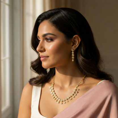 Turkish Inspired Drop Necklace & Earrings Set