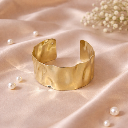 Golden Foil Cuff Anti Tarnish Bracelet