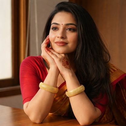 Traditional Golden Bangles Kangan Kada