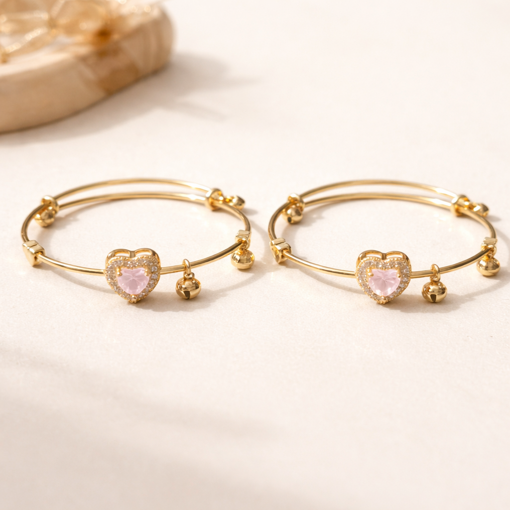 Crystal Charm Designer Bracelet Bangle Set